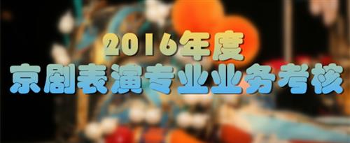 美女哭着求操死肉视频国家京剧院2016年度京剧表演专业业务考...